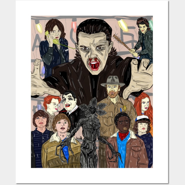 Stranger Things Wall Art by WatchTheSky